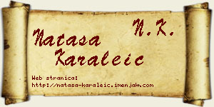 Nataša Karaleić vizit kartica
